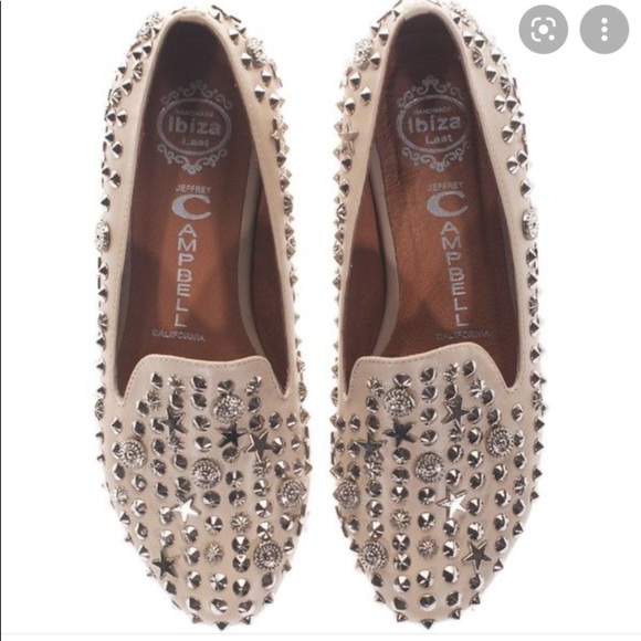 Jeffrey Campbell Shoes - Jeffrey Campbell Elegant Flat Loafers Metal Studs Sz 8